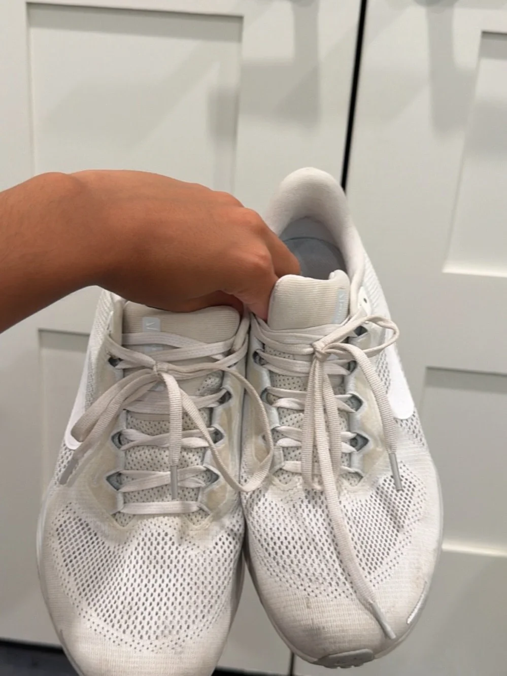 Nike All-White Mesh Trainer with Signature Swoosh